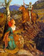 Arthur Hughes Gareth Helps Lyonors and Overthrows the Red Knight USA oil painting reproduction